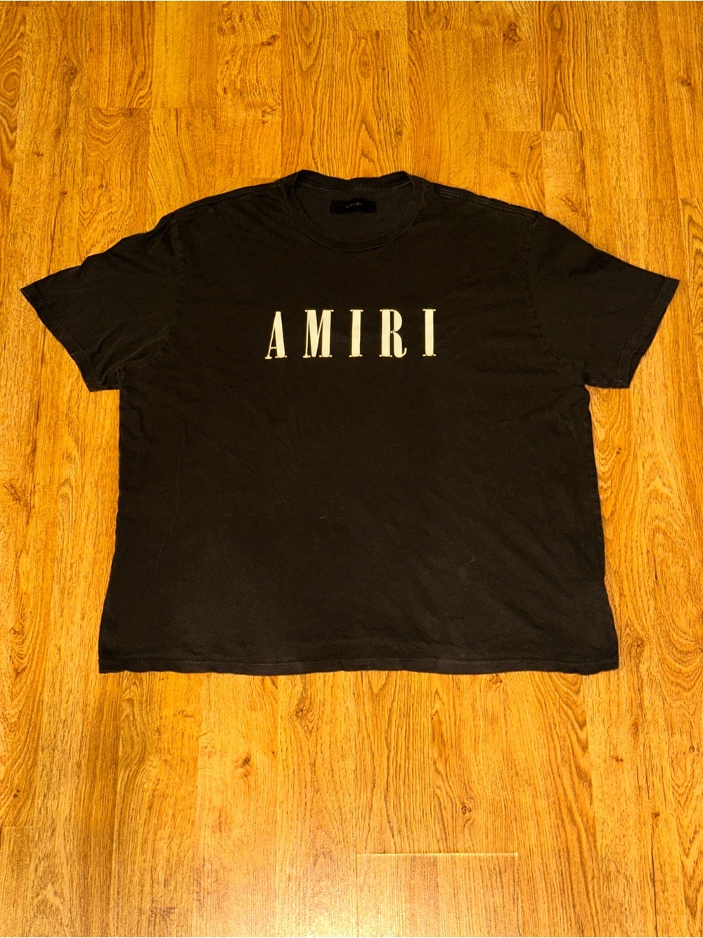 Amiri Logo Graphic T-Shirt Men's Size XXL Black Core Short Sleeve Crew Neck